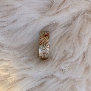 Men’s or Women’s Mokume Gane Ring, size 11, copper and silver